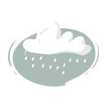 Abstract cloud and rain vector illustration