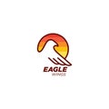 Eagle logo wings illustration design Royalty Free Stock Photo