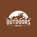 Vintage outdoor wolf adventure logo idea