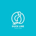 Penguin simple lineart logo icon Royalty Free Stock Photo