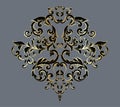 Vector damask vintage baroque ornament. Retro pattern antique style acanthus. Royalty Free Stock Photo