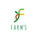 Farm`s fresh vector logo. Fruits and vegetables icon. Bio food label design Royalty Free Stock Photo