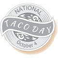 National Taco Day Sign and Stamp