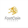 Fast coin logo combination speed money. Fast Cash Logo Icon Vector Stock Vector. Fast Crypto Logo Design Template