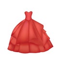 Princess red dress Royalty Free Stock Photo