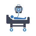 Blood transfusion flat vector icon