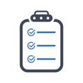Business checklist flat vector icon