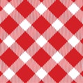 Red Gingham pattern. Texture from rhombus/squares for - plaid, tablecloths, clothes, shirts, dresses, paper, bedding, bla Royalty Free Stock Photo