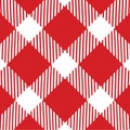 Red Gingham pattern. Texture from rhombus/squares for - plaid, tablecloths, clothes, shirts, dresses, paper, bedding, bla Royalty Free Stock Photo