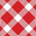 Red Gingham pattern. Texture from rhombus/squares for - plaid, tablecloths, clothes, shirts, dresses, paper, bedding, bla Royalty Free Stock Photo