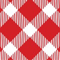 Red Gingham pattern. Texture from rhombus/squares for - plaid, tablecloths, clothes, shirts, dresses, paper, bedding, bla Royalty Free Stock Photo