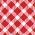 Red Gingham pattern. Texture from rhombus/squares for - plaid, tablecloths, clothes, shirts, dresses, paper, bedding, bla Royalty Free Stock Photo