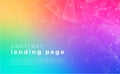 Abstract colorful polygonal background, Digital technology banner blue pink background concept with technology line light effects Royalty Free Stock Photo