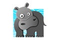 Cartoon illustration of a hippopotamus animal Royalty Free Stock Photo