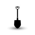 Shovel icon isolated on white background from summer camp collection. Royalty Free Stock Photo