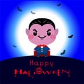 Halloween cartoon Count Dracula Royalty Free Stock Photo