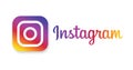 Instagram logo icon. Isolated on white background.