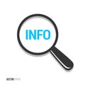 Info Magnifying Glass Royalty Free Stock Photo