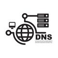 DNS icon isolated on white background