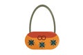 Vector Illustration of Floral Shoulder Bag for Girls