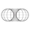 Torus Topology Circle Geometry Mathematics on white background Royalty Free Stock Photo