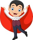 Cartoon happy vampire isolated on white background Royalty Free Stock Photo