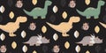 Cute walking dinosaurs pattern for children clothes or any surfaces