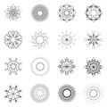 Starburst sunburst abstract. Explosion fireworks vector set Royalty Free Stock Photo