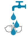 Hand washing illustration Royalty Free Stock Photo