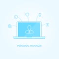Personal Manager Icons Royalty Free Stock Photo