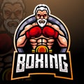 Boxing esport logo mascot design Royalty Free Stock Photo