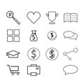 Basic business icon set