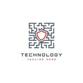 Security technology logo design inspiration` Royalty Free Stock Photo