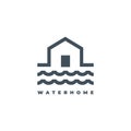 Water house logo design illustration