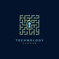 Security technology logo design inspiration Royalty Free Stock Photo