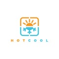 Hot and cool logo design illustration Royalty Free Stock Photo