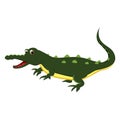 Cartoon of hungry crocodile character