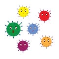 Illustration vector graphic of group virus background