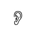 Ear icon design shilouete vector body parts Royalty Free Stock Photo