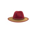 Red fedora hat Royalty Free Stock Photo