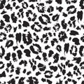 Seamless vector leopard fur pattern. Animal print background Royalty Free Stock Photo
