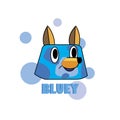 Cute blue dog design