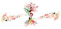 Colorful music background with G-clef tree Royalty Free Stock Photo