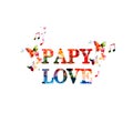 Puppy love. Calligraphy phrase with butterflies