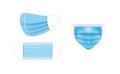 Blue surgery mask set