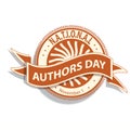 National Authors Day Sign and Badge