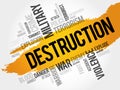 DESTRUCTION word cloud Royalty Free Stock Photo