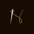 Simple Initial Needle N Royalty Free Stock Photo