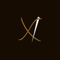 Simple Initial Needle X Royalty Free Stock Photo