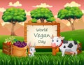 Happy World Vegan Day concept background